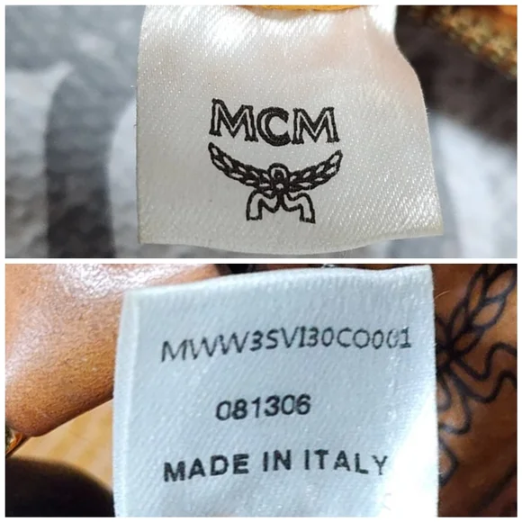 MCM Visetos Large Heritage Bowler Bag Cognac - Picture 5 of 16